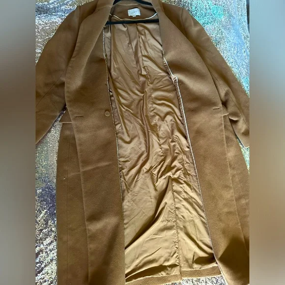 LOFT Women Double Breasted Tan Coat Jacket Size XXL - Picture 12 of 16